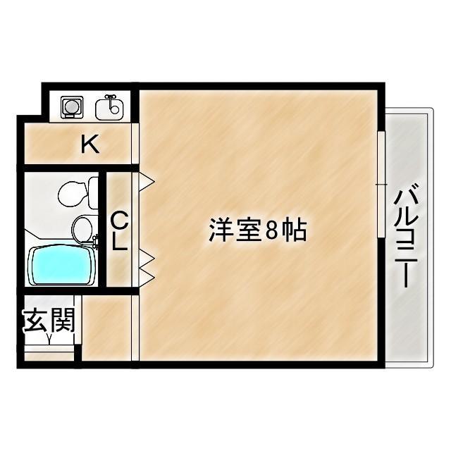 オノライトマンション(ワンルーム/4階)の間取り写真