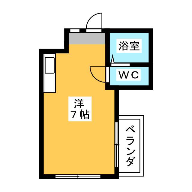 オラシオン人宿II(ワンルーム/2階)の間取り写真