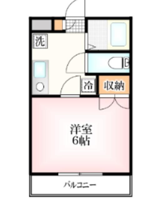 エスポアール中神(1K/2階)の間取り写真