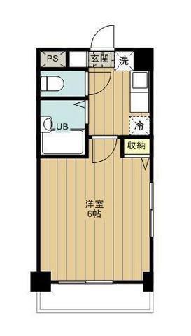 スカイコートヌーベル新宿落合(1K/7階)の間取り写真