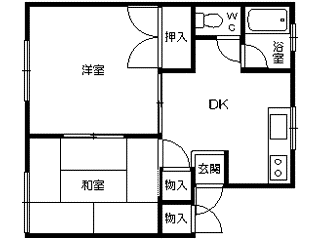 前山ホームハイツ(2DK/1階)の間取り写真