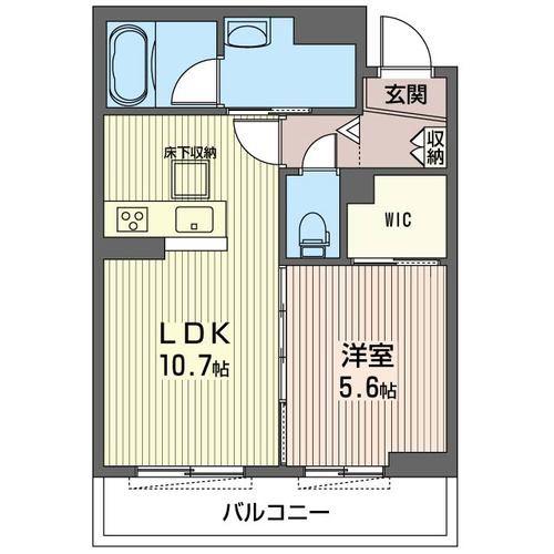 クレアフェリオ(1LDK/2階)の間取り写真