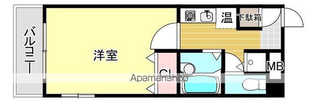 パインストン今泉(1K/10階)の間取り写真