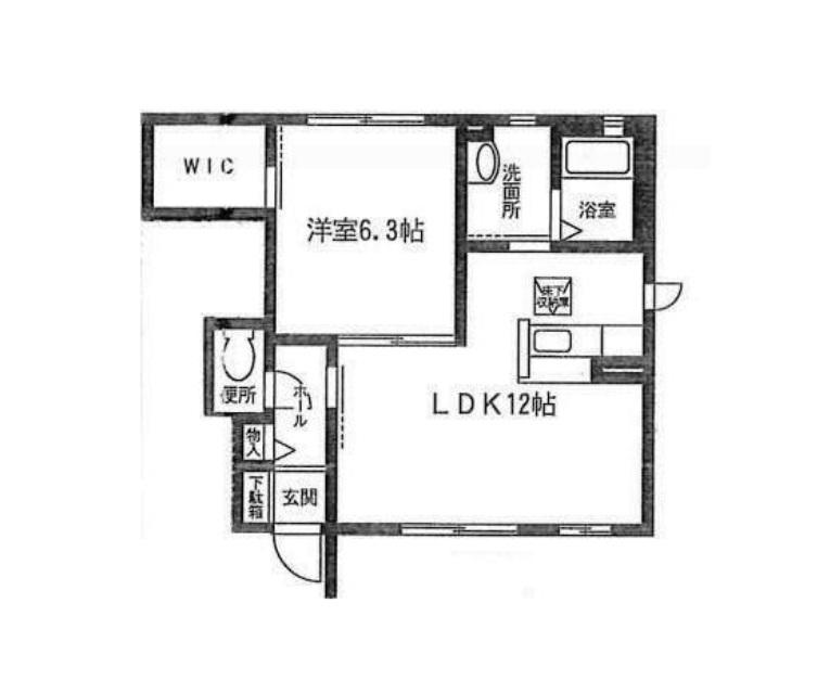 ノイ・ゴルト(1LDK/1階)の間取り写真