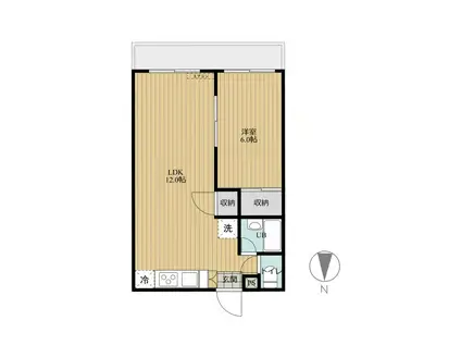 ラビットハウスアヤベ(1LDK/2階)の間取り写真