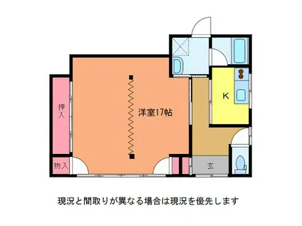 神田荘(1K/1階)の間取り写真