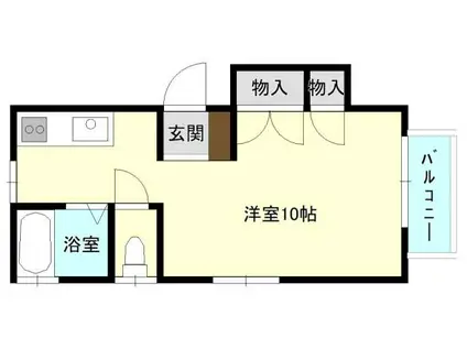 コーポキャピタル(ワンルーム/1階)の間取り写真