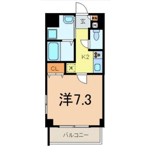 LUCE BUNKYO ルーチェ文京(1K/1階)の間取り写真