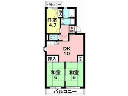 サンシャイン片井(3LDK/2階)の間取り写真