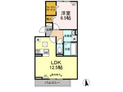 CHARME OHKUBO(1LDK/2階)の間取り写真
