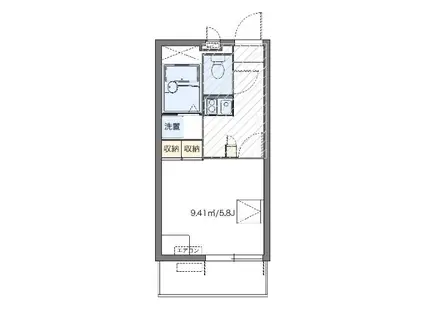 ＪＲ埼京線 与野本町駅 徒歩16分 3階建 築16年(1K/2階)の間取り写真