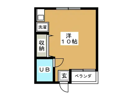 アーバンハイム(ワンルーム/1階)の間取り写真