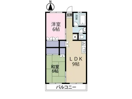 アイマンション(2LDK/3階)の間取り写真