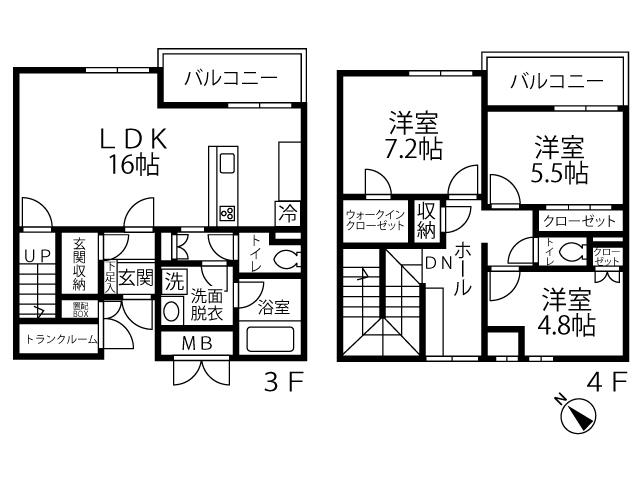 OASISPREMIER GARDEN VILLA(3LDK/3階)の間取り写真