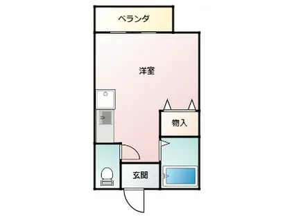 ドーム21三吉(ワンルーム/2階)の間取り写真