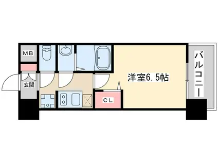 プレサンス新大阪イオリア(1K/5階)の間取り写真