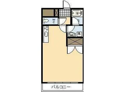シャンテ城ヶ崎(ワンルーム/6階)の間取り写真