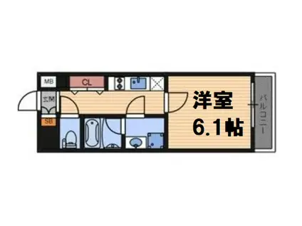 KANOACIA(1K/8階)の間取り写真