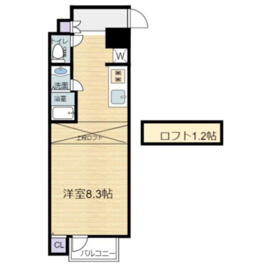 エクセリア小町(ワンルーム/6階)の間取り写真