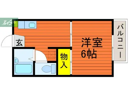 FLORAL YASUDA(1K/1階)の間取り写真