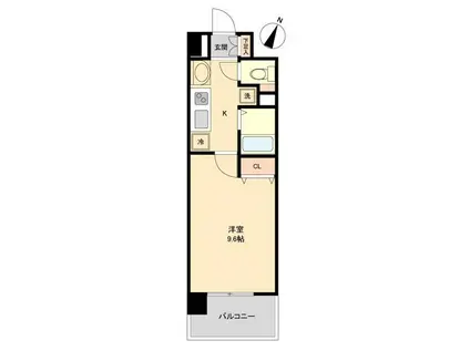 レジディア榴岡公園(1K/8階)の間取り写真