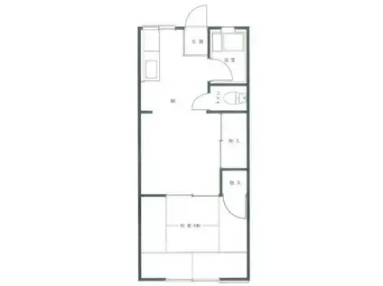 ハイツ光(1DK/2階)の間取り写真