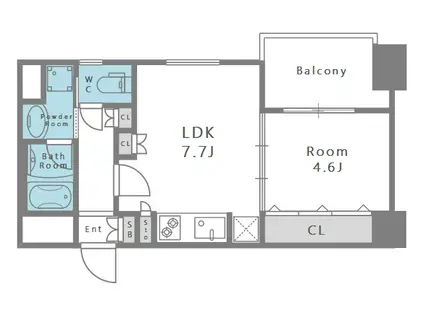 ファーストフィオーレ阿波座アクア(1LDK/9階)の間取り写真