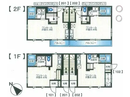 CASA FIORENTE(ワンルーム/1階)の間取り写真