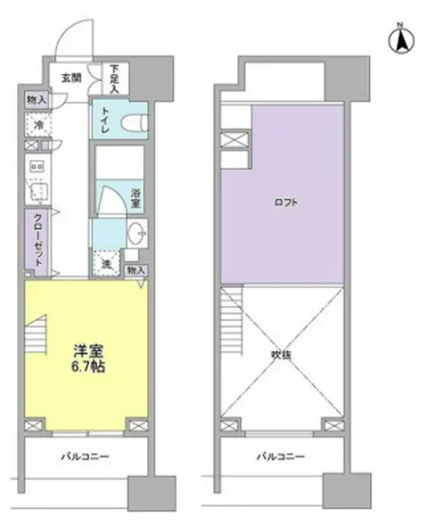 パークフラッツ中目黒 7階階 間取り