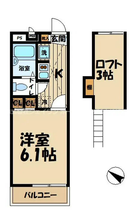レオパレスノースビレッジ 3階階 間取り