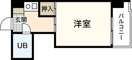 第一観音町ビル(ワンルーム/5階)の間取り写真