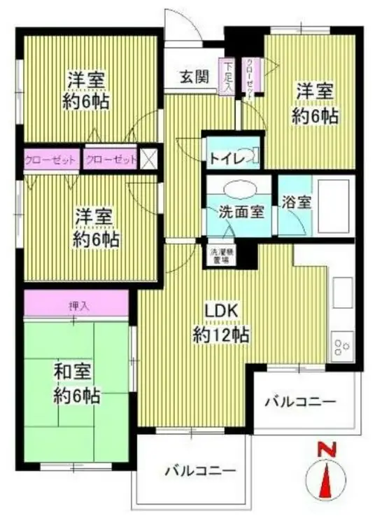 パークサイド野川公園 2階階 間取り