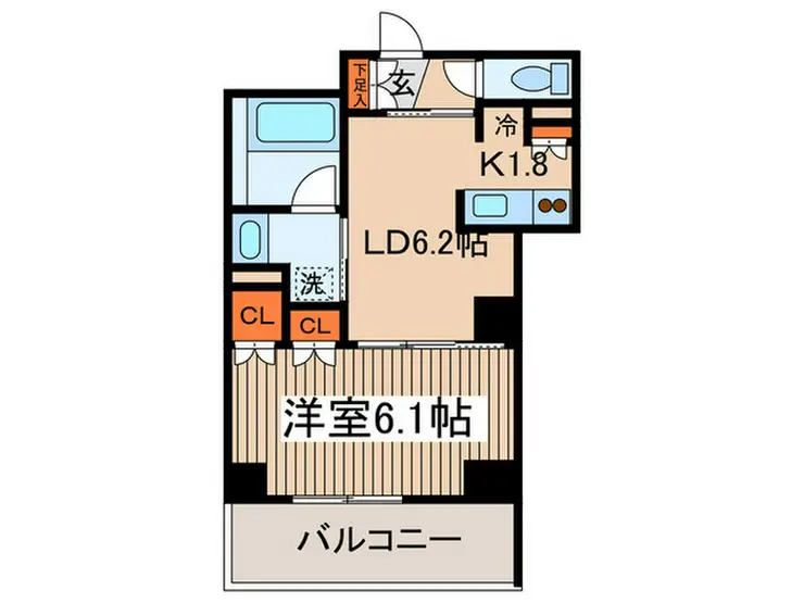 クリオコンフォート府中 5階階 間取り