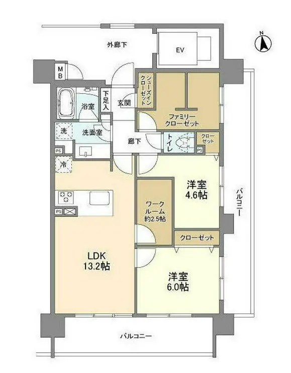 グラーナ上野 6階階 間取り
