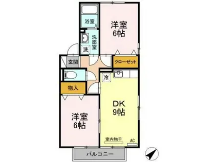 アネックス弐番館(2DK/2階)の間取り写真