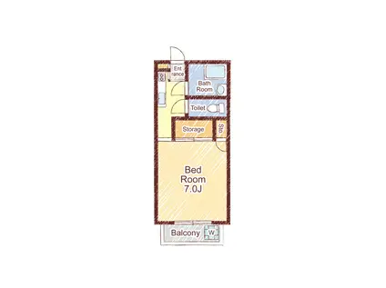 K1プラザ(1K/2階)の間取り写真