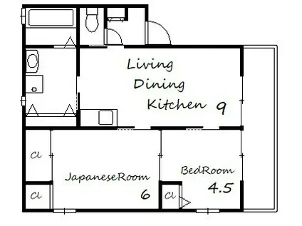 フレグランス岡本(2LDK/1階)の間取り写真