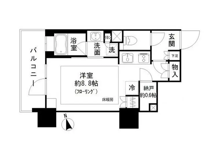 パークリュクス虎ノ門 13階階 間取り