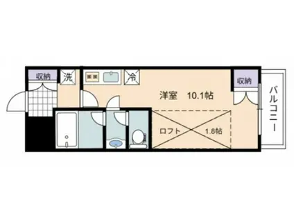 エクセリア舟入本町(ワンルーム/9階)の間取り写真