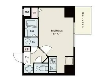 S-RESIDENCE難波BRILLER(1K/4階)の間取り写真