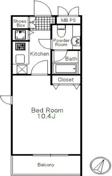 ヴィエント中目黒 6階階 間取り