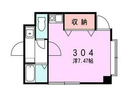 ベルカント(ワンルーム/3階)の間取り写真