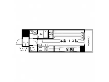 アーバス枚方(ワンルーム/2階)の間取り写真