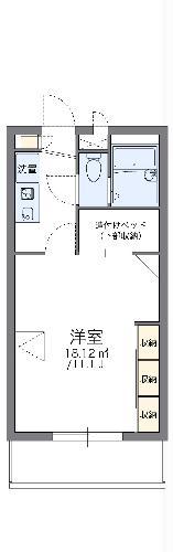 レオパレスセンチュリー(1K/1階)の間取り写真