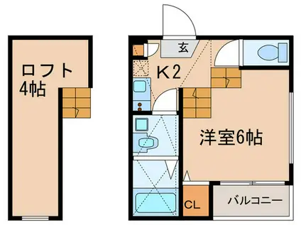HARUKI荘(1K/1階)の間取り写真