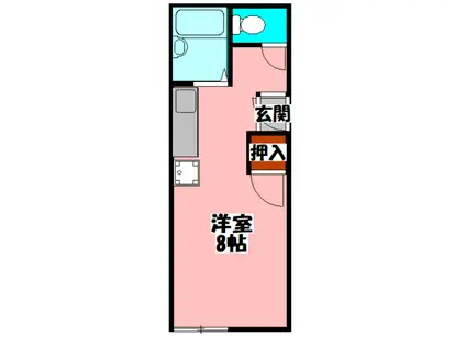 さくらビル(ワンルーム/4階)の間取り写真