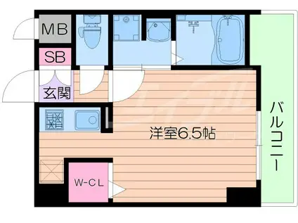 ララプレイス ザ・京橋ステラ(1K/7階)の間取り写真