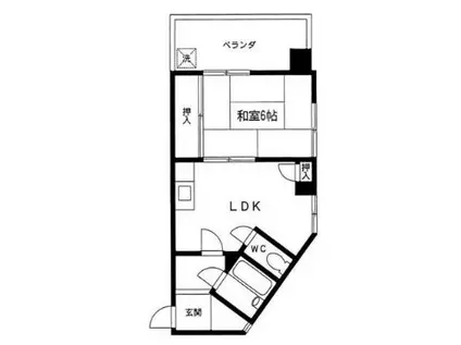 カーサ東泉(1LDK/2階)の間取り写真