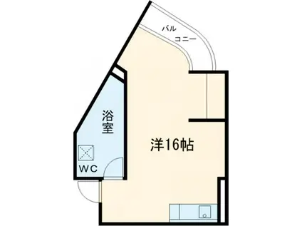 BAUWERK(ワンルーム/7階)の間取り写真