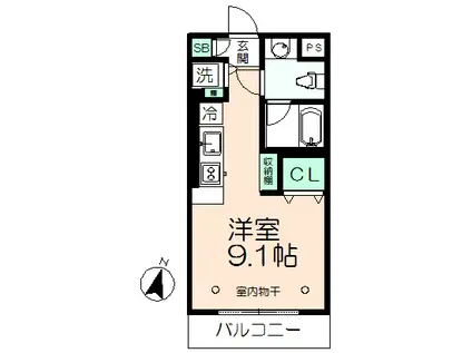 ロイヤルマンションC.O.R(ワンルーム/2階)の間取り写真